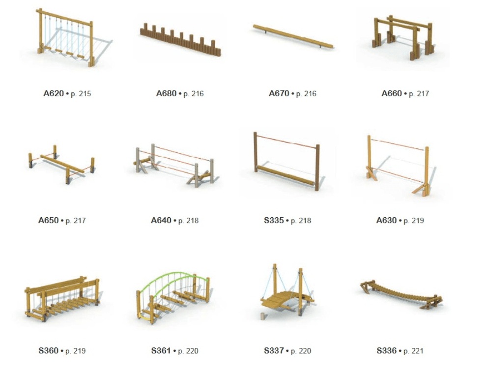 Motorikfördernde Balanciergeräte für den Spielplatz – sichere Outdoor-Elemente für Gleichgewicht & Bewegung